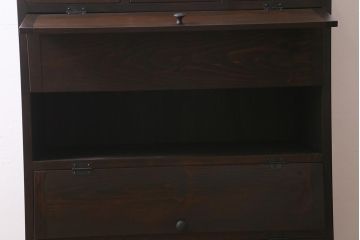 【オーダー注文・受注生産商品】ラフジュ工房オリジナル　古材リメイク家具　引き出し付きパタパタ扉の下駄箱(収納棚、キャビネット)