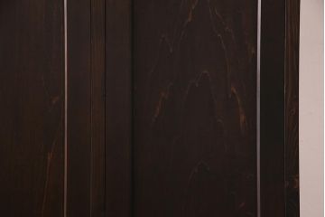 【オーダー注文・受注生産商品】ラフジュ工房オリジナル　ヒノキ無垢材・ヒバ材　結霜ガラス入り　レトロな佇まいが魅力的な3人用ロッカー(戸棚、収納棚、ワードローブ)