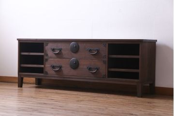 【オーダー注文・受注生産商品】ラフジュ工房オリジナル　引き出しリメイク　和モダンなお部屋づくりにぴったりなリビングボード(サイドボード、ローボード、収納棚)
