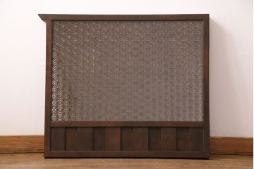 【オーダー注文・受注生産商品】ラフジュ工房オリジナル　両面ガラス　麻の葉紋様の組子が上品な印象を高める衝立(つい立て、仕切り、パーテーション)