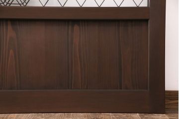 【オーダー注文・受注生産商品】ラフジュ工房オリジナル　胡麻・麻の葉文様の組子がおしゃれなガラス戸2枚セット(引き戸、建具)