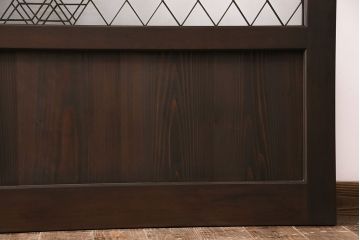 【オーダー注文・受注生産商品】ラフジュ工房オリジナル　胡麻・麻の葉文様の組子がおしゃれなガラス戸2枚セット(引き戸、建具)