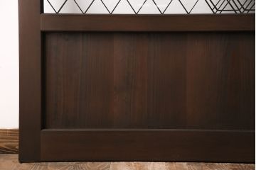 【オーダー注文・受注生産商品】ラフジュ工房オリジナル　胡麻・麻の葉文様の組子がおしゃれなガラス戸2枚セット(引き戸、建具)