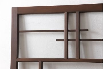 【オーダー注文・受注生産商品】ラフジュ工房オリジナル　レトロな雰囲気あふれるガラス戸2枚セット(引き戸、建具)