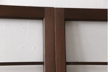 【オーダー注文・受注生産商品】ラフジュ工房オリジナル　レトロな雰囲気あふれるガラス戸2枚セット(引き戸、建具)