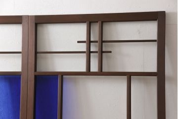 【オーダー注文・受注生産商品】ラフジュ工房オリジナル　レトロな雰囲気あふれるガラス戸2枚セット(引き戸、建具)