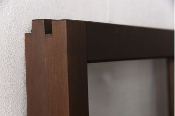 【オーダー注文・受注生産商品】ラフジュ工房オリジナル　レトロな雰囲気あふれるガラス戸2枚セット(引き戸、建具)