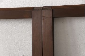 【オーダー注文・受注生産商品】ラフジュ工房オリジナル　レトロな雰囲気あふれるガラス戸2枚セット(引き戸、建具)