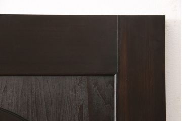【オーダー注文・受注生産商品】ラフジュ工房オリジナル　丸いステンドグラスが目を惹くクラシカルな雰囲気の引き戸2枚セット(玄関戸、引き違い戸、建具、板戸)