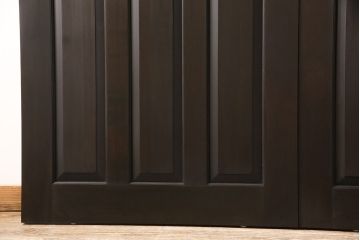 【オーダー注文・受注生産商品】ラフジュ工房オリジナル　丸いステンドグラスが目を惹くクラシカルな雰囲気の引き戸2枚セット(玄関戸、引き違い戸、建具、板戸)