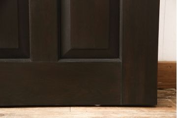 【オーダー注文・受注生産商品】ラフジュ工房オリジナル　丸いステンドグラスが目を惹くクラシカルな雰囲気の引き戸2枚セット(玄関戸、引き違い戸、建具、板戸)