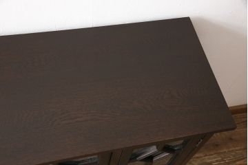 【オーダー注文・受注生産商品】ラフジュ工房オリジナル　大正ロマンな佇まいが魅力的な収納棚(戸棚、サイドキャビネット、食器棚、ブックケース)