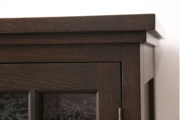 【オーダー注文・受注生産商品】ラフジュ工房オリジナル　大正ロマンな佇まいが魅力的な収納棚(戸棚、サイドキャビネット、食器棚、ブックケース)