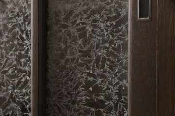 【オーダー注文・受注生産商品】ラフジュ工房オリジナル　大正ロマンな佇まいが魅力的な収納棚(戸棚、サイドキャビネット、食器棚、ブックケース)