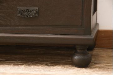 【オーダー注文・受注生産商品】ラフジュ工房オリジナル　大正ロマンな佇まいが魅力的な収納棚(戸棚、サイドキャビネット、食器棚、ブックケース)