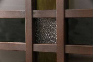 【オーダー注文・受注生産商品】ラフジュ工房オリジナル　大正ロマン風のレトロな雰囲気漂うガラス窓3枚セット(引き戸、ガラス戸、建具)