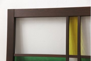 【オーダー注文・受注生産商品】ラフジュ工房オリジナル　大正ロマン風のレトロな雰囲気漂うガラス窓3枚セット(引き戸、ガラス戸、建具)