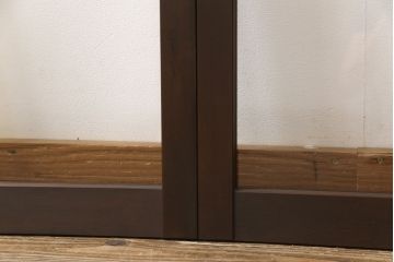 【オーダー注文・受注生産商品】ラフジュ工房オリジナル　大正ロマン風のレトロな雰囲気漂うガラス窓3枚セット(引き戸、ガラス戸、建具)