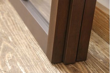 【オーダー注文・受注生産商品】ラフジュ工房オリジナル　大正ロマン風のレトロな雰囲気漂うガラス窓3枚セット(引き戸、ガラス戸、建具)