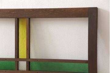 【オーダー注文・受注生産商品】ラフジュ工房オリジナル　大正ロマン風のレトロな雰囲気漂うガラス窓3枚セット(引き戸、ガラス戸、建具)