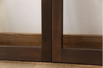 【オーダー注文・受注生産商品】ラフジュ工房オリジナル　大正ロマン風のレトロな雰囲気漂うガラス窓3枚セット(引き戸、ガラス戸、建具)