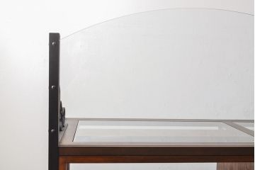 【オーダー注文・受注生産商品】ラフジュ工房オリジナル　異素材の組み合わせがお洒落で格好いい大型ショーケース(ガラスケース、陳列棚、飾り棚、店舗什器)