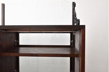 【オーダー注文・受注生産商品】ラフジュ工房オリジナル　異素材の組み合わせがお洒落で格好いい大型ショーケース(ガラスケース、陳列棚、飾り棚、店舗什器)