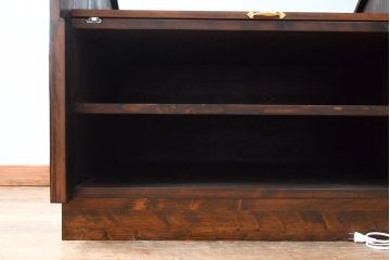 【オーダー注文・受注生産商品】ラフジュ工房オリジナル　異素材の組み合わせがお洒落で格好いい大型ショーケース(ガラスケース、陳列棚、飾り棚、店舗什器)