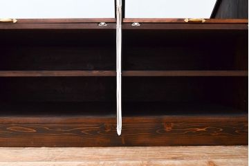 【オーダー注文・受注生産商品】ラフジュ工房オリジナル　異素材の組み合わせがお洒落で格好いい大型ショーケース(ガラスケース、陳列棚、飾り棚、店舗什器)