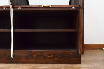 【オーダー注文・受注生産商品】ラフジュ工房オリジナル　異素材の組み合わせがお洒落で格好いい大型ショーケース(ガラスケース、陳列棚、飾り棚、店舗什器)