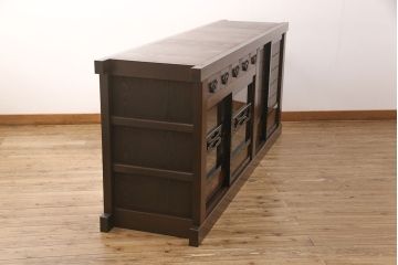 【オーダー注文・受注生産商品】ラフジュ工房オリジナル　特大サイズ!上質な和の空間を演出する7尺水屋箪笥(サイドボード、サイドキャビネット、収納棚、戸棚、カウンター。食器棚)