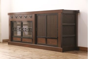 【オーダー注文・受注生産商品】ラフジュ工房オリジナル　特大サイズ!上質な和の空間を演出する7尺水屋箪笥(サイドボード、サイドキャビネット、収納棚、戸棚、カウンター。食器棚)