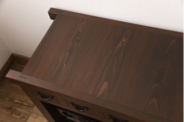 【オーダー注文・受注生産商品】ラフジュ工房オリジナル　特大サイズ!上質な和の空間を演出する7尺水屋箪笥(サイドボード、サイドキャビネット、収納棚、戸棚、カウンター。食器棚)