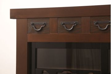 【オーダー注文・受注生産商品】ラフジュ工房オリジナル　特大サイズ!上質な和の空間を演出する7尺水屋箪笥(サイドボード、サイドキャビネット、収納棚、戸棚、カウンター。食器棚)
