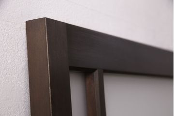 【オーダー注文・受注生産商品】ラフジュ工房オリジナル　大正ロマン風のレトロな雰囲気漂うガラスドア1枚(ガラス扉、建具)