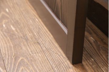 【オーダー注文・受注生産商品】ラフジュ工房オリジナル　大正ロマン風のレトロな雰囲気漂うガラスドア1枚(ガラス扉、建具)