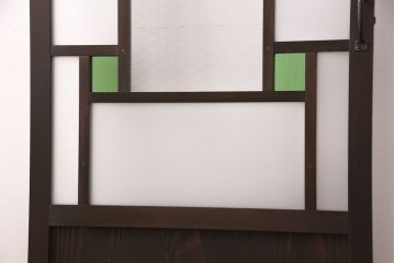 【オーダー注文・受注生産商品】ラフジュ工房オリジナル　大正ロマン風のレトロな雰囲気漂うガラスドア1枚(ガラス扉、建具)