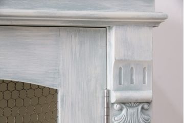 【オーダー注文・受注生産商品】ラフジュ工房オリジナル　シャビーな風合いが魅力!!ヨーロッパアンティーク風のグリアージュキャビネット(収納棚、戸棚、ワードローブ)