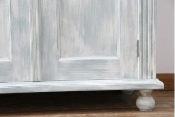 【オーダー注文・受注生産商品】ラフジュ工房オリジナル　シャビーな風合いが魅力!!ヨーロッパアンティーク風のグリアージュキャビネット(収納棚、戸棚、ワードローブ)