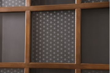 【オーダー注文・受注生産商品】ラフジュ工房オリジナル　オリジナルガラス入り　レトロとモダンが調和する蔵戸1枚(ガラス戸、玄関戸、引き戸、格子戸、建具)