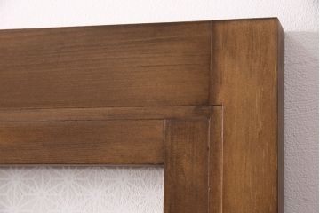 【オーダー注文・受注生産商品】ラフジュ工房オリジナル　オリジナルガラス入り　レトロとモダンが調和する蔵戸1枚(ガラス戸、玄関戸、引き戸、格子戸、建具)