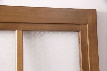 【オーダー注文・受注生産商品】ラフジュ工房オリジナル　オリジナルガラス入り　レトロとモダンが調和する蔵戸1枚(ガラス戸、玄関戸、引き戸、格子戸、建具)