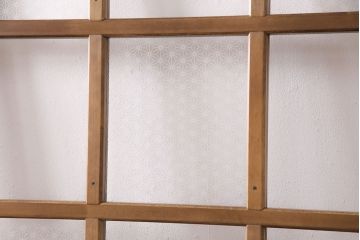 【オーダー注文・受注生産商品】ラフジュ工房オリジナル　オリジナルガラス入り　レトロとモダンが調和する蔵戸1枚(ガラス戸、玄関戸、引き戸、格子戸、建具)
