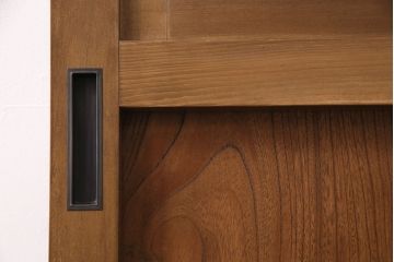 【オーダー注文・受注生産商品】ラフジュ工房オリジナル　オリジナルガラス入り　レトロとモダンが調和する蔵戸1枚(ガラス戸、玄関戸、引き戸、格子戸、建具)