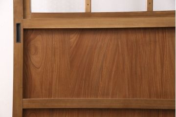 【オーダー注文・受注生産商品】ラフジュ工房オリジナル　オリジナルガラス入り　レトロとモダンが調和する蔵戸1枚(ガラス戸、玄関戸、引き戸、格子戸、建具)