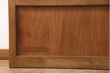 【オーダー注文・受注生産商品】ラフジュ工房オリジナル　オリジナルガラス入り　レトロとモダンが調和する蔵戸1枚(ガラス戸、玄関戸、引き戸、格子戸、建具)