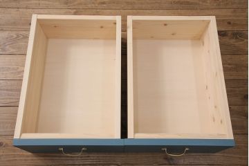 【オーダー注文・受注生産商品】ラフジュ工房オリジナル　ターコイズブルーが空間のアクセントになる60マスの収納棚(ハンカチ什器、店舗什器、キャビネット、オープンラック)