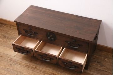 【オーダー注文・受注生産商品】ラフジュ工房オリジナル　メンズライクな空間づくりに活躍するフラップダウン扉の脚付きローボード(リビングボード、テレビ台、テレビボード、ローチェスト)