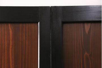 【オーダー注文・受注生産商品】ラフジュ工房オリジナル　凛とした雰囲気漂うガラス帯戸2枚セット(引き戸、板戸、建具)