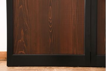 【オーダー注文・受注生産商品】ラフジュ工房オリジナル　凛とした雰囲気漂うガラス帯戸2枚セット(引き戸、板戸、建具)